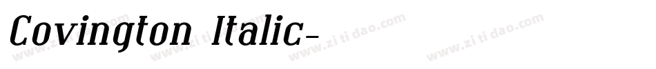 Covington Italic字体转换